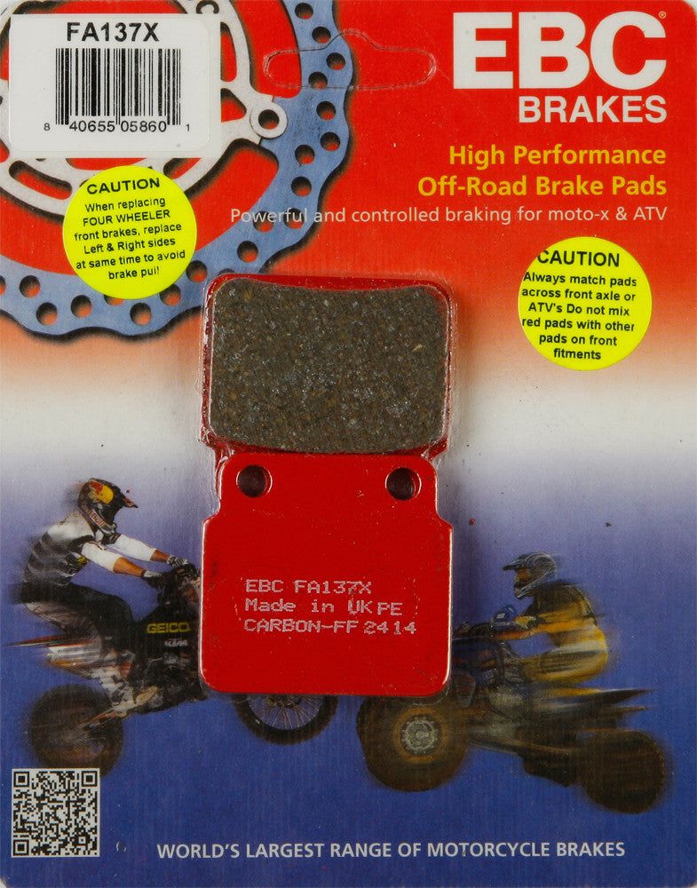 Load image into Gallery viewer, EBC 1 Pair Performance X-Series Carbon Brake Pads MPN FA137X
