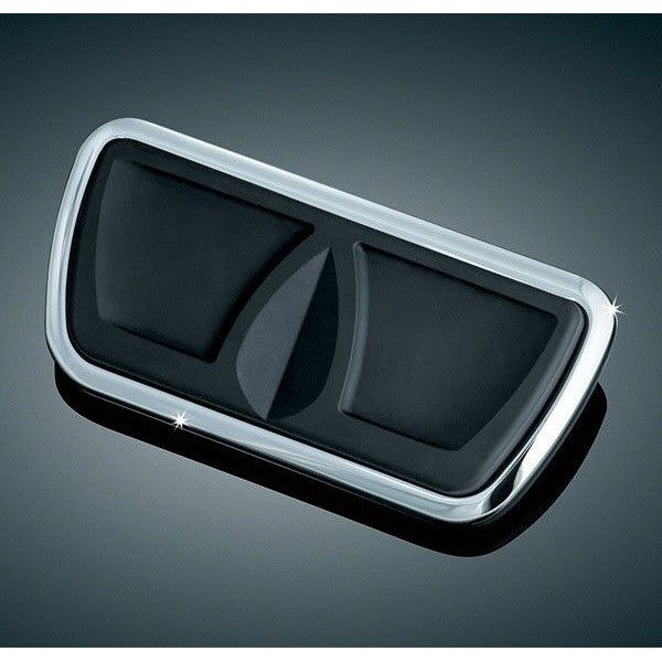 Kuryakyn Chrome Kinetic Brake Pedal Pad Rubber Harley Touring Heritage FLHR 4310