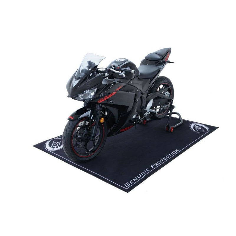 Load image into Gallery viewer, R&amp;G Racing Black Motorcycle Workshop Mat 2m x 1.15m For 2004-2010 Aprilia RSV1000R
