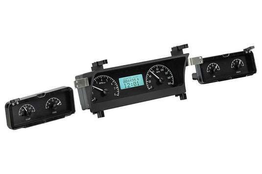Dakota Digital 1973-1977 Chevrolet Malibu/Monte Carlo/El Camino/GMC Sprint VHX Black White Display Square Gauge Kit VHX-73C-MAL-K-W
