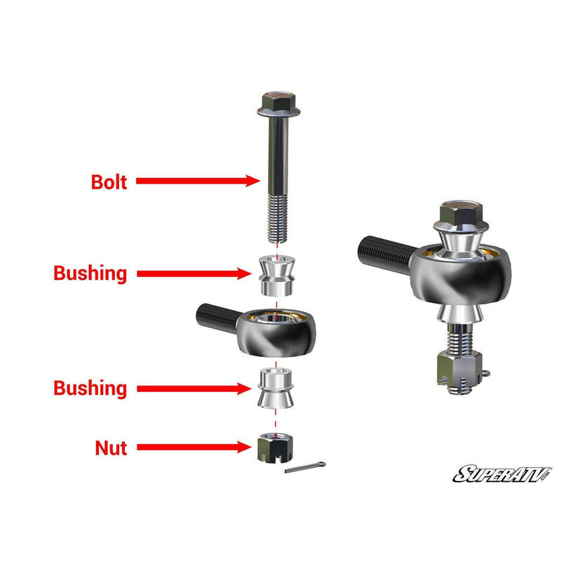 Load image into Gallery viewer, SuperATV Can-Am Maverick Z-Bend Tie Rod Kit - Replacement for SuperATV Lift Kits TRRA-CA-MAV-Z6-14-02
