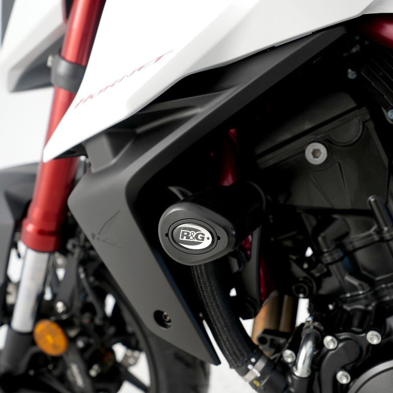 Load image into Gallery viewer, R&amp;G Racing Black Aero Style Crash Protection Bobbins For 2023-2024 Honda CB750 HORNET
