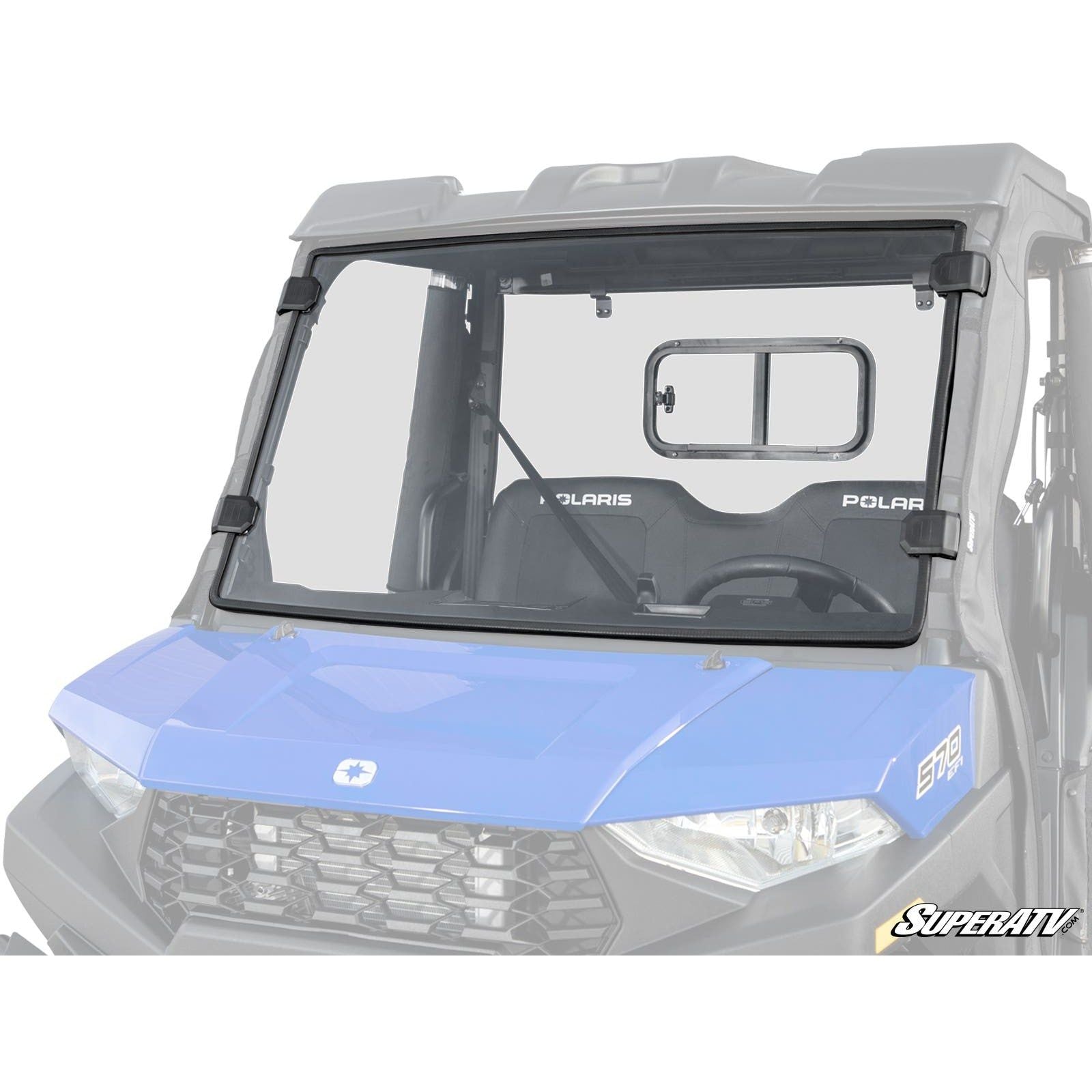 SuperATV Polaris Ranger SP 570 Scratch-Resistant Full Windshield WS-P-RAN570SP-70