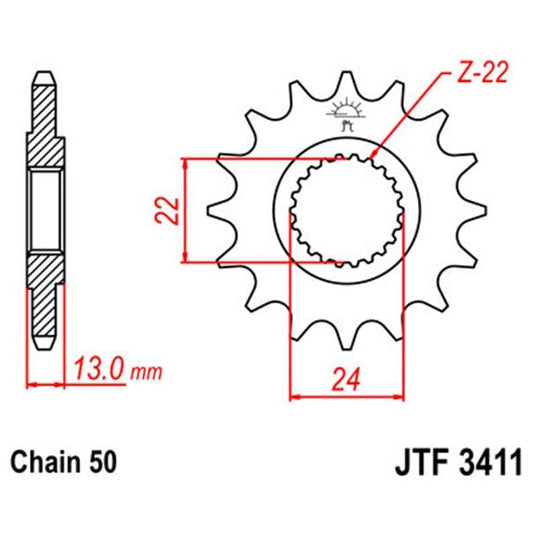 Front & Rear Steel Sprocket Kit for ATV/UTV CAN-AM DS650 2002-2003
