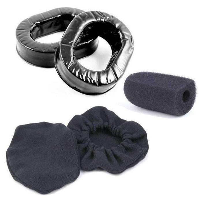 Rugged Radios Gel Ear Seals Comfort Kit with Cloth Ear Covers & Mic Muff GEL-COMFORT-KIT