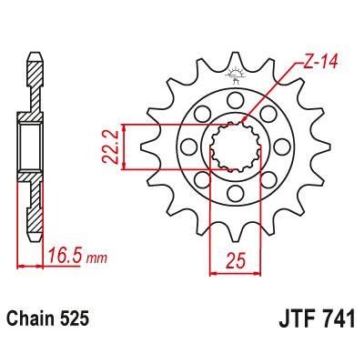 Load image into Gallery viewer, JT Sprockets Front Steel Sprocket 15 Tooth 15T 525 Chain For Ducati GT1000 Sport Classic Touring 2009 JTF741.15
