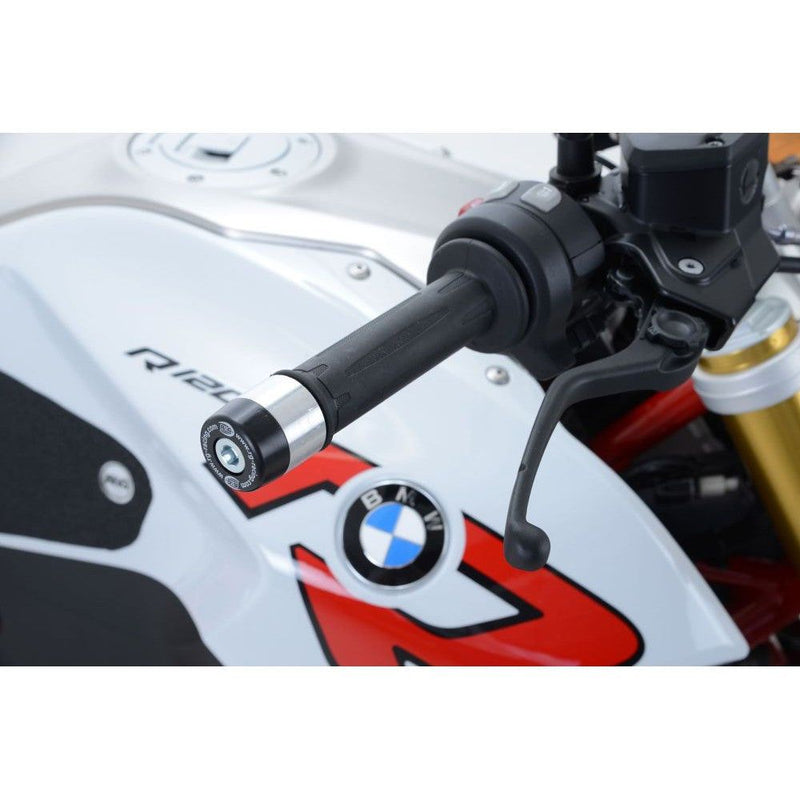 Load image into Gallery viewer, R&amp;G Racing Black Bar End Sliders For 2018-2024 BMW F700GS
