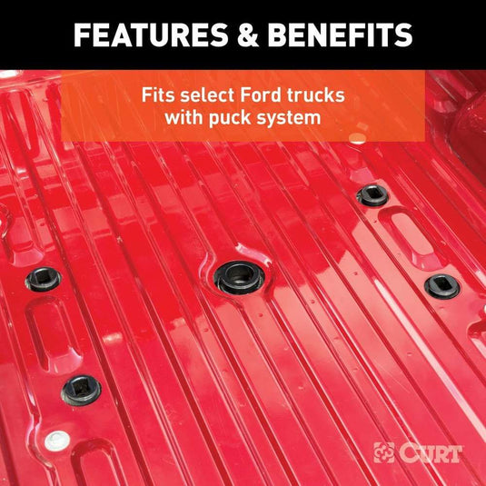 CURT OEM Puck System 5th Wheel Adapter fits 2020-Current GM 2500/3500 & 2011-Current Ford Super Duty Equipped With OEM Under-Bed Prep Package