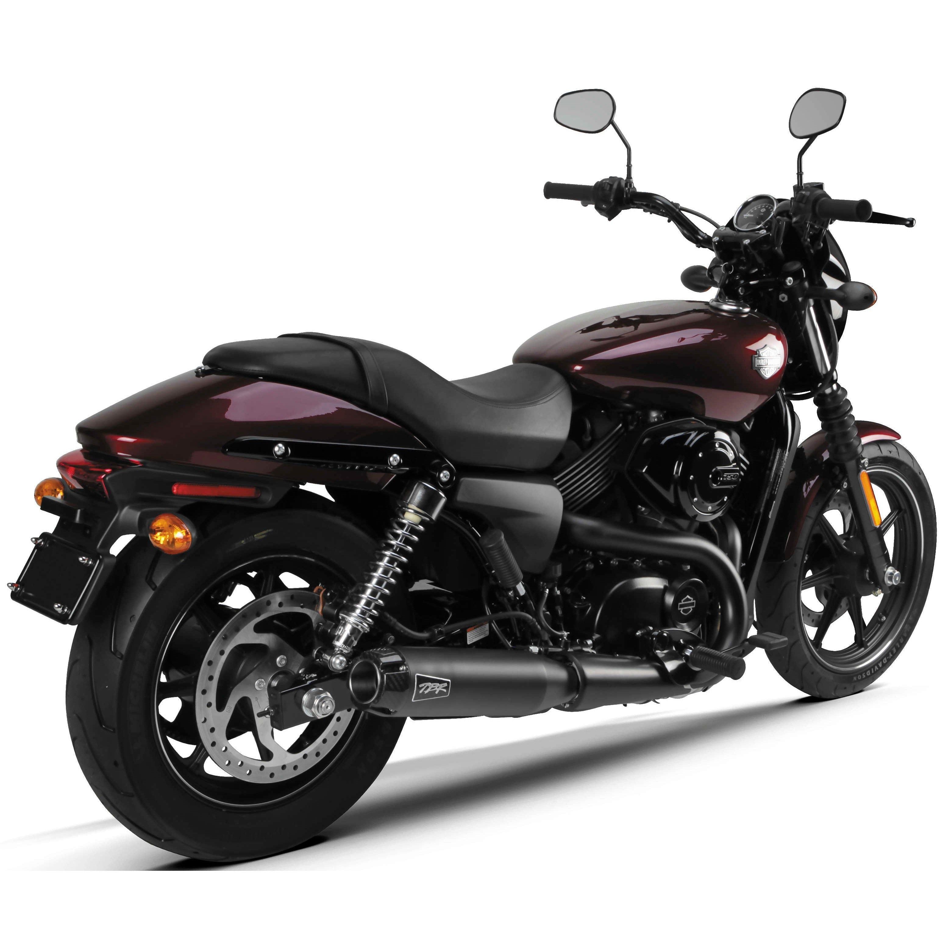 Two Brothers Comp-S Slip-Ons - Black - Carbon Fiber Tip - Short for 14-16 STREET