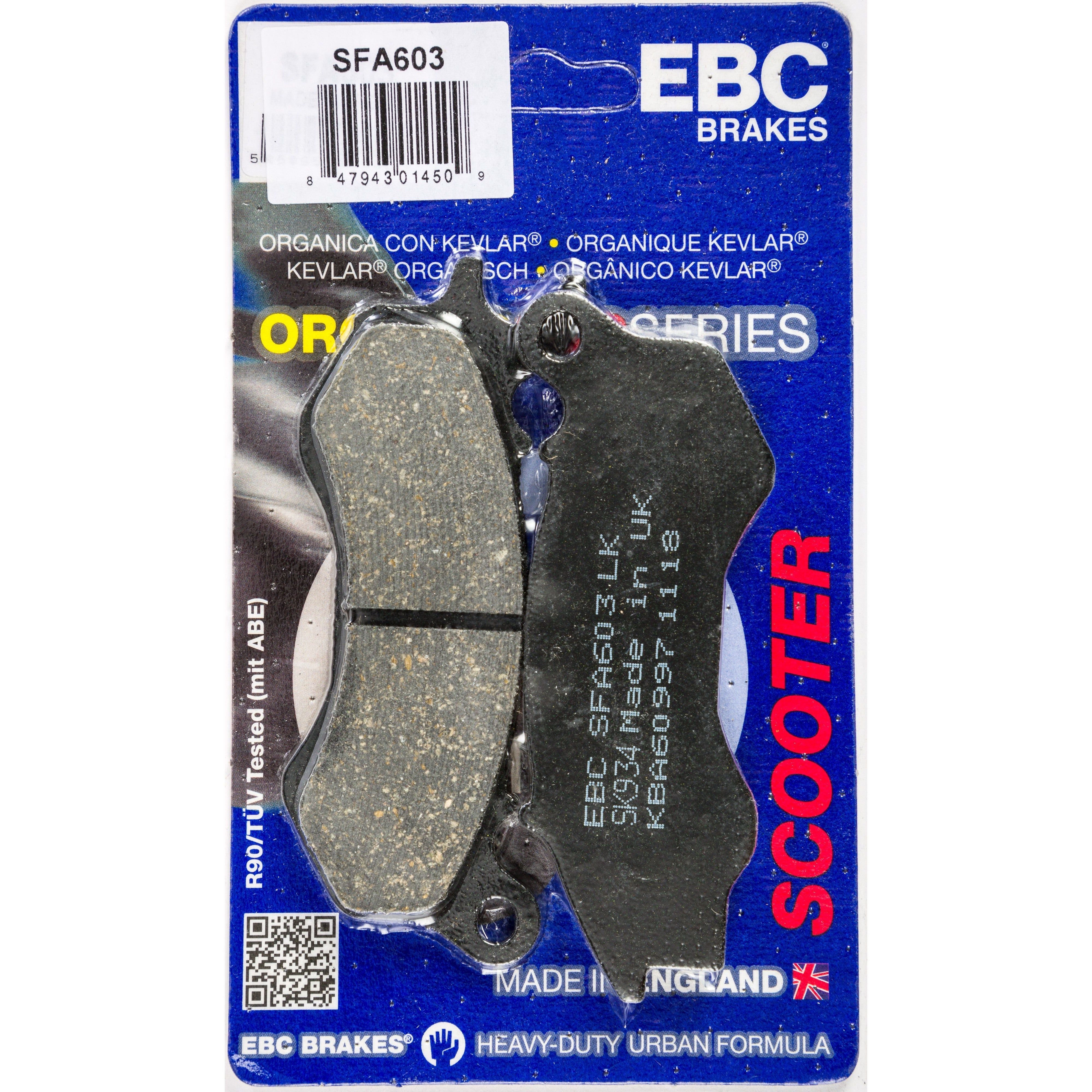 EBC 1 Pair Premium SFA Organic OE Replacement Brake Pads For Honda WW150 2009-2015