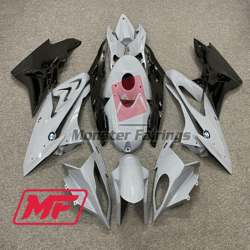Load image into Gallery viewer, Monster Fairings Full Kit BMW S1000RR 17-18 Cement Grey and Black + Windshield + Gas Tank Cover
