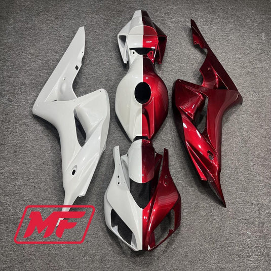 Monster Fairings Full Kit Honda CBR1000RR 06-07 Split White and Red + Windshield + Gas Tank Cover