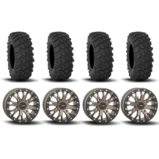 System 3 SB-4 Beadlock Bronze 15" Wheels And XTR370 Tires [35x10-15]