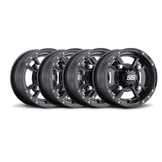 ITP Set of 4 SS112 Sport Alloy Wheel Black 9x8 4/115 3+5