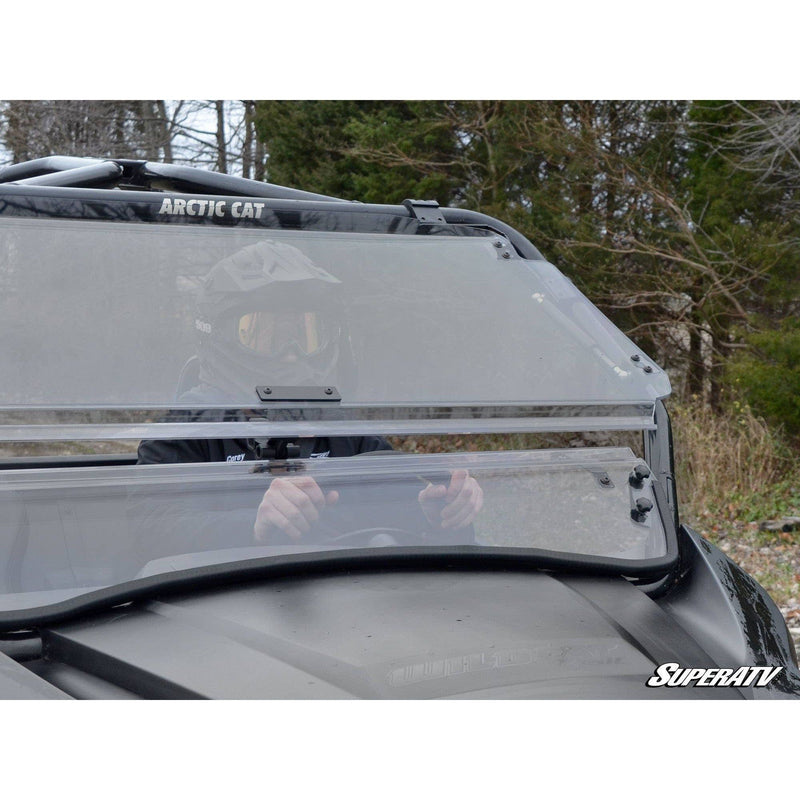 Load image into Gallery viewer, SuperATV Arctic Cat Wildcat Trail Scratch Resistant Flip Windshield FWS-AC-T-70
