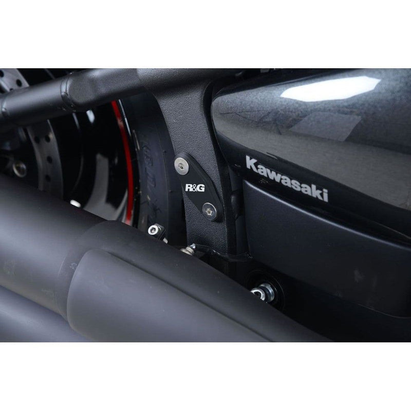 Load image into Gallery viewer, R&amp;G Racing Black Rear Foot Rest Delete Blanking Plates For 2024-2024 Kawasaki Vulcan 900 VN900B Classic
