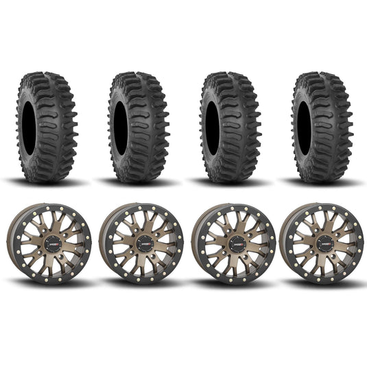 System 3 SB-4 Beadlock Bronze 15" Wheels And XT400 Tires [35x10R-15]