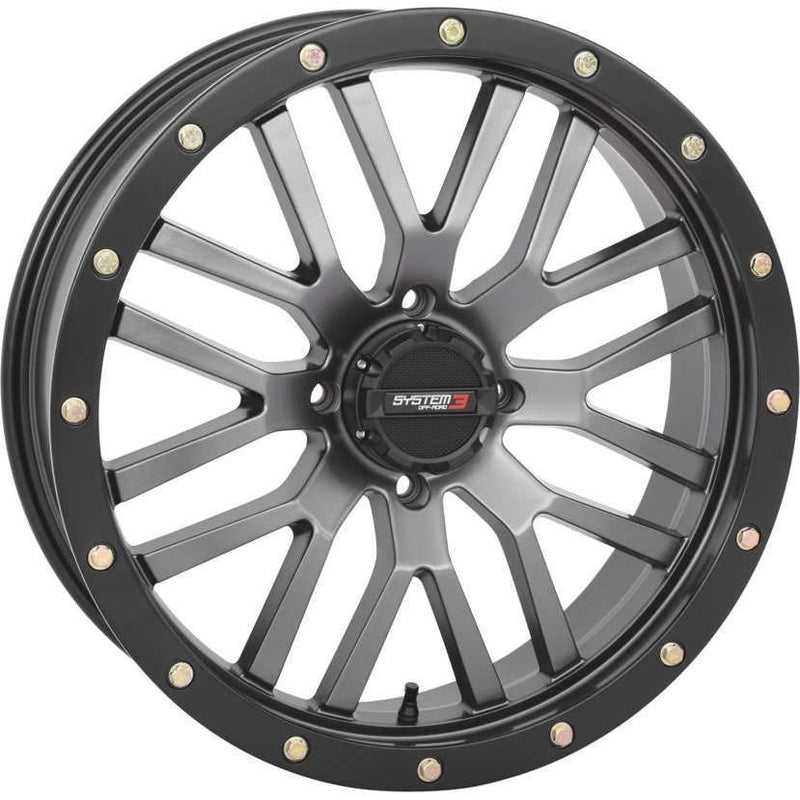 Load image into Gallery viewer, System 3 ST-3 Simulated Beadlock Gun Metal Grey Wheel 20x6.5 4/156 4+2.5 (+10mm)

