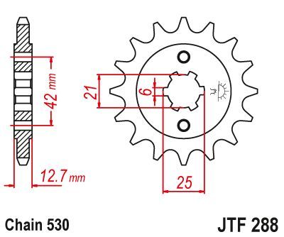 Load image into Gallery viewer, JT Sprockets Front Steel Countershaft Sprocket 17 Tooth 17T 530 Chain JTF288.17

