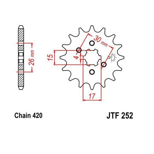 Load image into Gallery viewer, Steel Front Sprocket 16T for Street HONDA CL70 1969-1970
