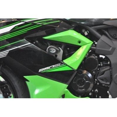 Load image into Gallery viewer, R&amp;G Racing Black Aero Style Crash Protectors For 2019-2024 Kawasaki Ninja 125
