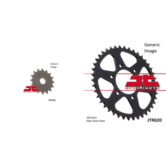 Front and Rear Steel Sprocket Kit for OffRoad SUZUKI SP370 1978-1979
