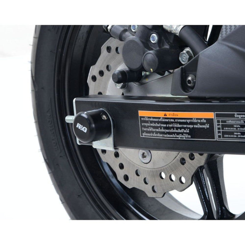 Load image into Gallery viewer, R&amp;G Racing Black Swingarm Protectors For 2016-2018 Kawasaki Z125
