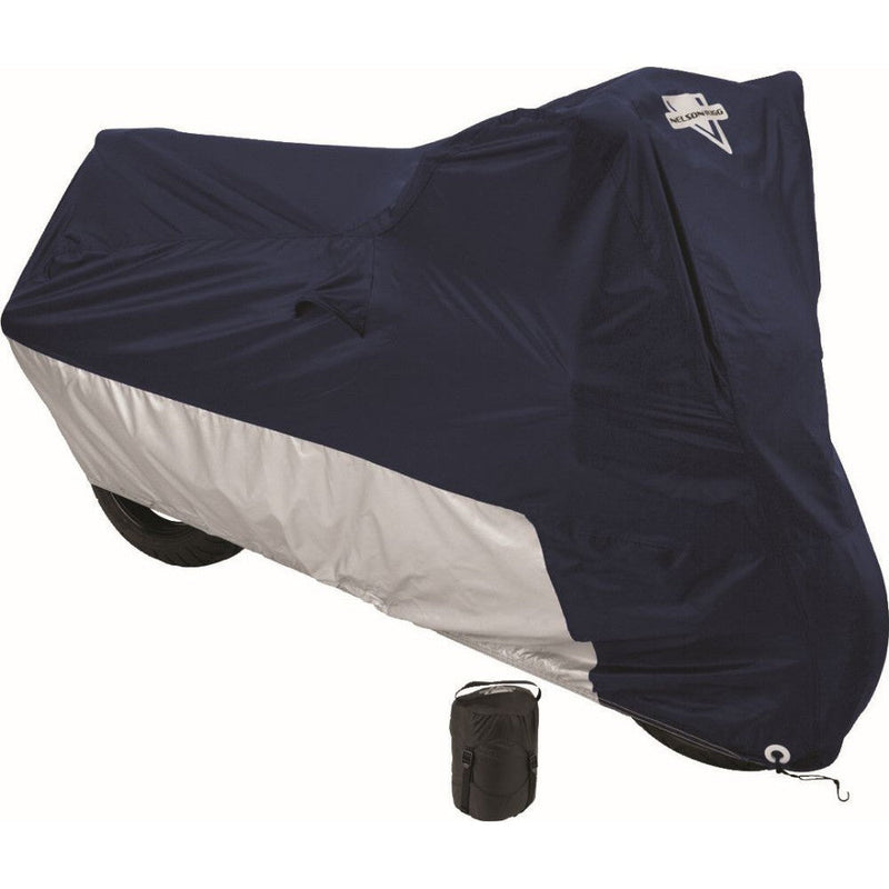 Load image into Gallery viewer, Nelson Rigg Deluxe All Season Cycle Cover Navy MD
