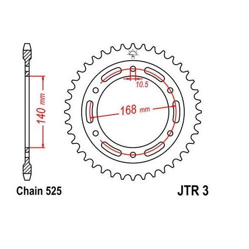 Steel Rear Sprocket 42T for Street BMW F800 GS 2009-2012