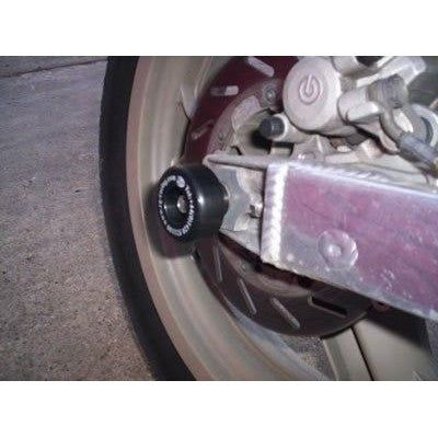 Load image into Gallery viewer, R&amp;G Racing Black Swingarm Protectors For 2001-2005 Honda VTR1000 SP-1 SP0006BK

