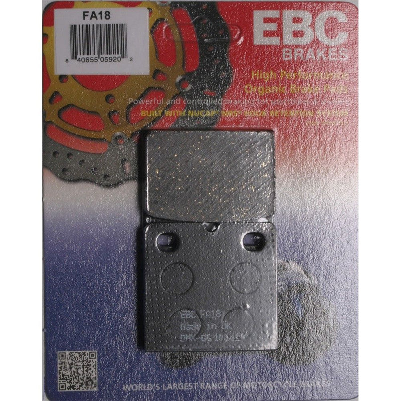 Load image into Gallery viewer, EBC 1 Pair FA-SFA-TT-X Premium Organic Replacement Brake Pads MPN FA18

