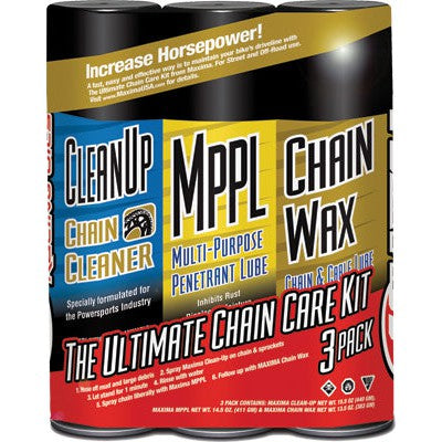 Load image into Gallery viewer, MAXIMA 70-749203 Chain Wax Ultimate Chain Care Combo, 3pk Aerosol
