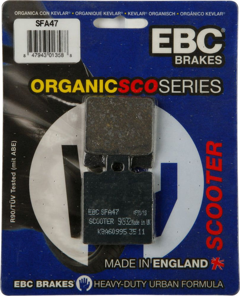 Load image into Gallery viewer, EBC 1 Pair Premium SFA Organic OE Replacement Brake Pads For Malaguti F18 2003-2004
