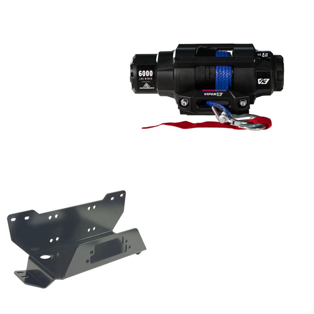 Viper 6000lbs V3 Winch Blue Rope With Mount For Honda Pioneer 700 2014-2021