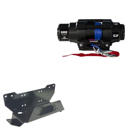 Viper 6000lbs V3 Winch Blue Rope With Mount For Honda Pioneer 700 2014-2021