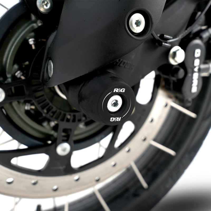 Load image into Gallery viewer, R&amp;G Racing Black Fork Protectors For 2024-2024 Royal Enfield Himalayan 450
