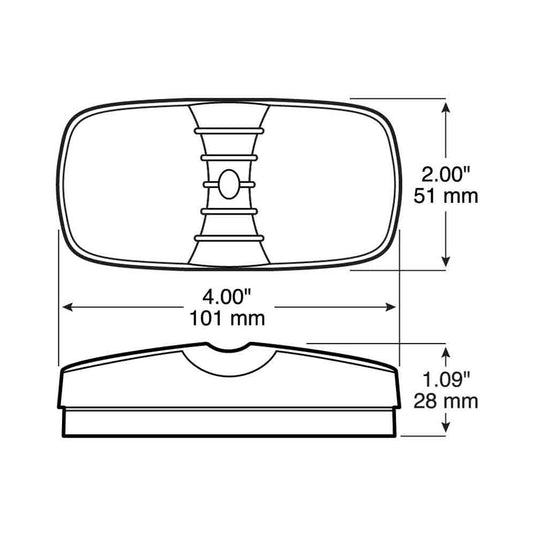 Amber Double Bulls-Eye LED Clearance & Side Marker Light