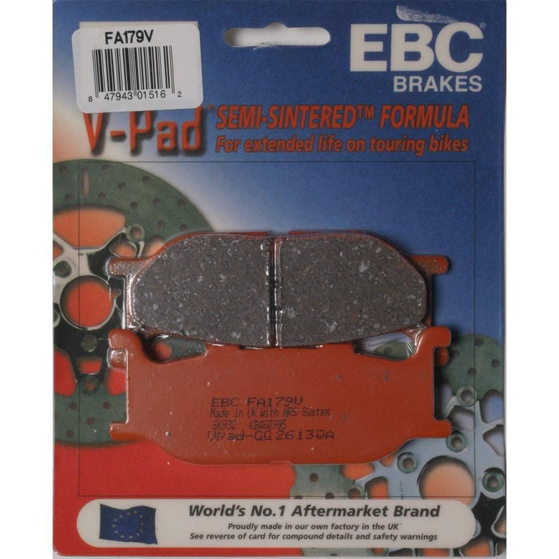Load image into Gallery viewer, EBC 1 Pair V-Pad Semi-Sintered Touring Brake Pads MPN FA179V
