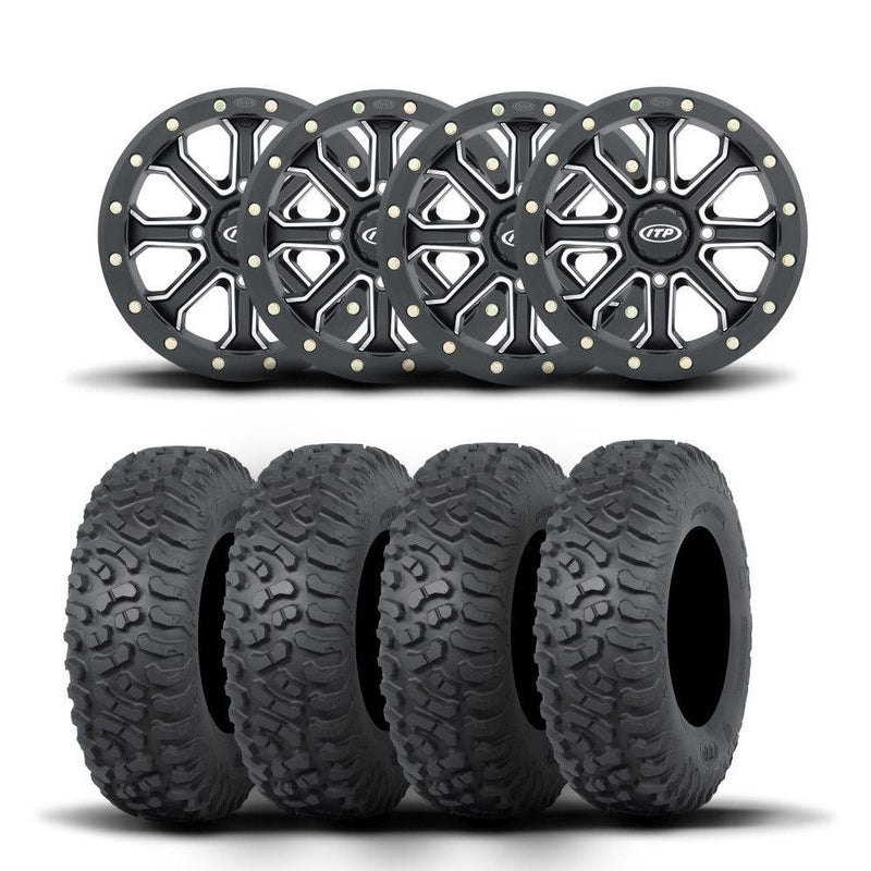 Load image into Gallery viewer, ITP Velocity Inertia 14" Matte Black Wheels And Terra Hook Tires [32x10-14]
