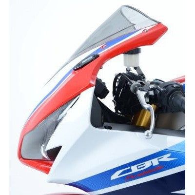 Load image into Gallery viewer, R&amp;G Racing Black Mirror Delete Blanking Plates For 2014-2016 Honda CBR1000RR SP
