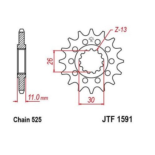 Load image into Gallery viewer, Steel Front Sprocket 16T for Street YAMAHA FZ-8 2010-2013
