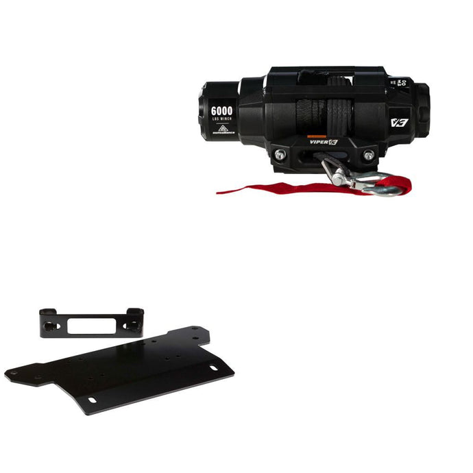 Viper 6000lbs V3 Winch Black Rope With Mount For Polaris Ranger SP 570 2018-2020