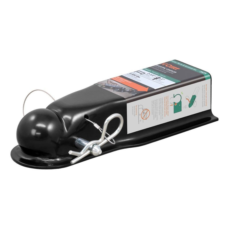 Load image into Gallery viewer, QuickPin No-Latch Trailer Coupler for 2 " Hitch Ball  (fits 2-1/2" Channel, 3,500 lbs)
