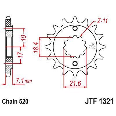Load image into Gallery viewer, JT Sprockets Front Steel Countershaft Sprocket 12 Tooth 12T 520 Chain
