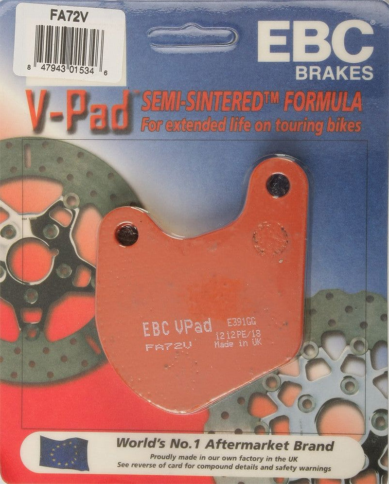 Load image into Gallery viewer, EBC 1 Pair V-Pad Semi-Sintered Touring Brake Pads MPN FA72V
