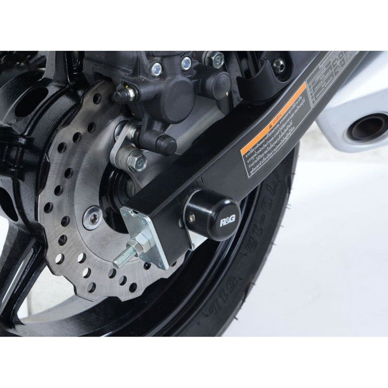 Load image into Gallery viewer, R&amp;G Racing Black Swingarm Protectors For 2016-2018 Kawasaki Z125
