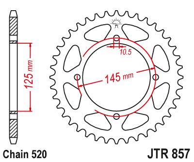 Load image into Gallery viewer, JT Sprockets Rear Steel Sprocket 42 Tooth 42T 520 Chain JTR857.42
