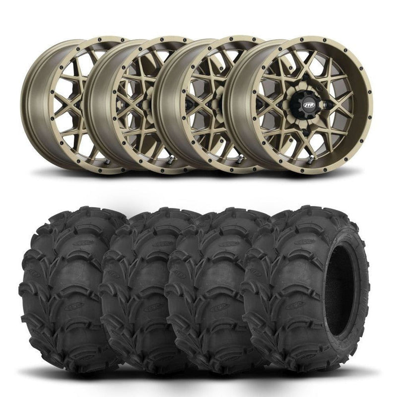 Load image into Gallery viewer, ITP Hurricane 14&quot; Bronze Wheels And Mud Lite Tires [30x12-14]
