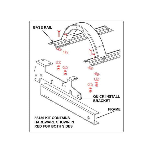 Fifth Wheel Rail Hardware Kit