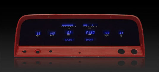 Dakota Digital 1964-1966 Chevrolet Pickup Series III Gauge Kit with Teal/Blue Display VFD3-64C-PU-Z